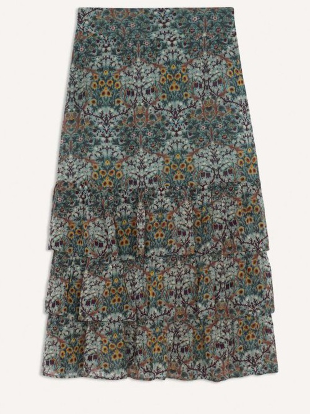 BA&SH $290 • size large • Paula Midi Skirt • Amande Tiered Fall Autumn - Picture 2 of 9